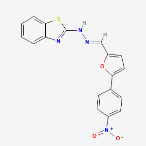 molecular formula C18H12N4O3S B5863651 5-(4-nitrophenyl)-2-furaldehyde 1,3-benzothiazol-2-ylhydrazone 