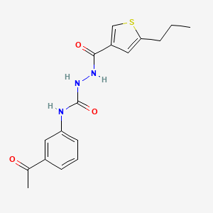 molecular formula C17H19N3O3S B5863659 N-(3-acetylphenyl)-2-[(5-propyl-3-thienyl)carbonyl]hydrazinecarboxamide 