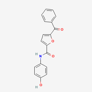 molecular formula C18H13NO4 B5863671 5-benzoyl-N-(4-hydroxyphenyl)-2-furamide 