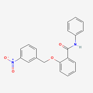 molecular formula C20H16N2O4 B5863676 2-[(3-nitrobenzyl)oxy]-N-phenylbenzamide 