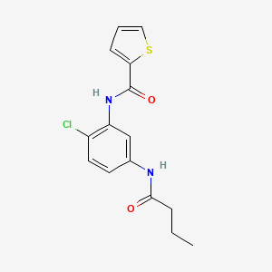 molecular formula C15H15ClN2O2S B5863702 N-[5-(butyrylamino)-2-chlorophenyl]-2-thiophenecarboxamide 