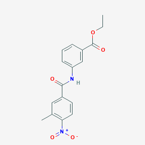 molecular formula C17H16N2O5 B5863718 ethyl 3-[(3-methyl-4-nitrobenzoyl)amino]benzoate 