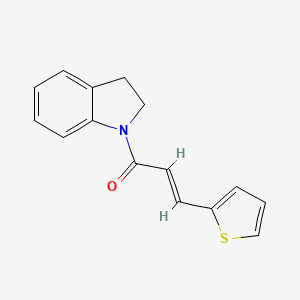 molecular formula C15H13NOS B5863723 1-[3-(2-thienyl)acryloyl]indoline 