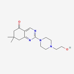 molecular formula C16H24N4O2 B5863728 2-[4-(2-hydroxyethyl)-1-piperazinyl]-7,7-dimethyl-7,8-dihydro-5(6H)-quinazolinone 