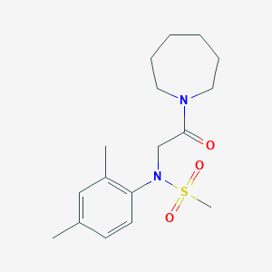 molecular formula C17H26N2O3S B5863729 N-(2-Azepan-1-yl-2-oxo-ethyl)-N-(2,4-dimethyl-phenyl)-methanesulfonamide 