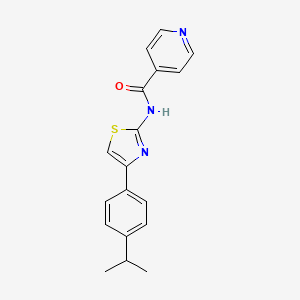 N-[4-(4-isopropylphenyl)-1,3-thiazol-2-yl]isonicotinamide