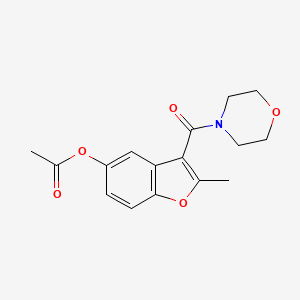 molecular formula C16H17NO5 B5863746 2-methyl-3-(4-morpholinylcarbonyl)-1-benzofuran-5-yl acetate 