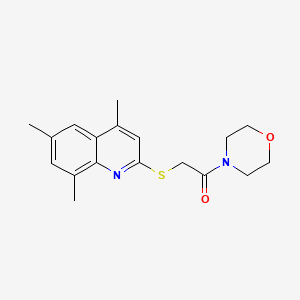 4,6,8-trimethyl-2-{[2-(4-morpholinyl)-2-oxoethyl]thio}quinoline