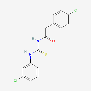 2-(4-chlorophenyl)-N-{[(3-chlorophenyl)amino]carbonothioyl}acetamide