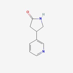 molecular formula C9H10N2O B586377 4-吡啶-3-基吡咯烷-2-酮 CAS No. 55656-99-0