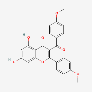 molecular formula C24H18O7 B586378 3-p-苯甲酰阿卡西汀 CAS No. 874519-13-8