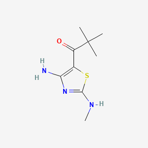 molecular formula C9H15N3OS B5863800 1-[4-amino-2-(methylamino)-1,3-thiazol-5-yl]-2,2-dimethyl-1-propanone 