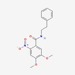 4,5-dimethoxy-2-nitro-N-(2-phenylethyl)benzamide