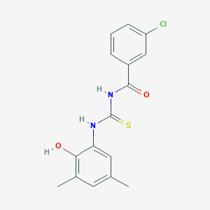 3-chloro-N-{[(2-hydroxy-3,5-dimethylphenyl)amino]carbonothioyl}benzamide