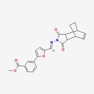 methyl 3-(5-{[(3,5-dioxo-4-azatricyclo[5.2.2.0~2,6~]undec-8-en-4-yl)imino]methyl}-2-furyl)benzoate