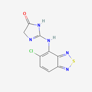 molecular formula C9H6ClN5OS B586386 2-[(5-Chloro-2,1,3-benzothiadiazol-4-yl)amino]-1,4-dihydroimidazol-5-one CAS No. 125292-32-2