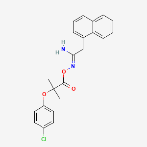 N'-{[2-(4-chlorophenoxy)-2-methylpropanoyl]oxy}-2-(1-naphthyl)ethanimidamide