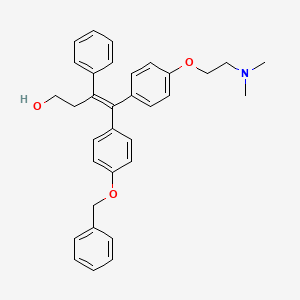 molecular formula C33H35NO3 B586390 4-Benzyloxy |A-Hydroxy Tamoxifen CAS No. 176671-78-6