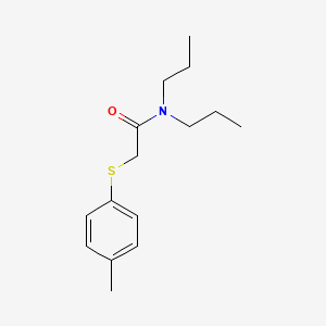 molecular formula C15H23NOS B5863905 2-[(4-methylphenyl)thio]-N,N-dipropylacetamide 