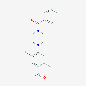 1-[4-(4-benzoyl-1-piperazinyl)-5-fluoro-2-methylphenyl]ethanone