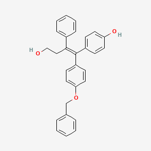 molecular formula C29H26O3 B586392 4-{(1E)-1-[4-(Benzyloxy)phenyl]-4-hydroxy-2-phenylbut-1-en-1-yl}phenol CAS No. 176671-76-4