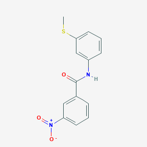 molecular formula C14H12N2O3S B5863925 N-[3-(methylthio)phenyl]-3-nitrobenzamide 