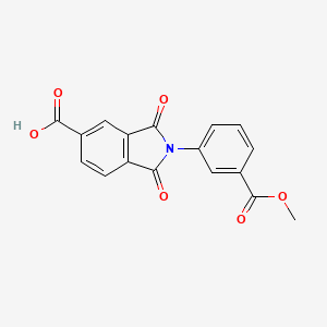 2-[3-(methoxycarbonyl)phenyl]-1,3-dioxo-5-isoindolinecarboxylic acid