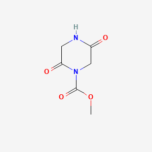 molecular formula C6H8N2O4 B586394 Methyl 2,5-dioxopiperazine-1-carboxylate CAS No. 146511-08-2