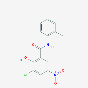 molecular formula C15H13ClN2O4 B5863943 3-chloro-N-(2,4-dimethylphenyl)-2-hydroxy-5-nitrobenzamide 