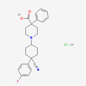 molecular formula C25H28ClFN2O2 B586396 去甲消旋卡巴斯汀盐酸盐 CAS No. 80139-91-9