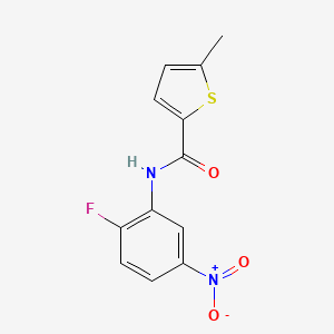 molecular formula C12H9FN2O3S B5863964 N-(2-fluoro-5-nitrophenyl)-5-methyl-2-thiophenecarboxamide 