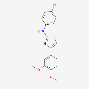 molecular formula C17H15ClN2O2S B5863971 N-(4-chlorophenyl)-4-(3,4-dimethoxyphenyl)-1,3-thiazol-2-amine 