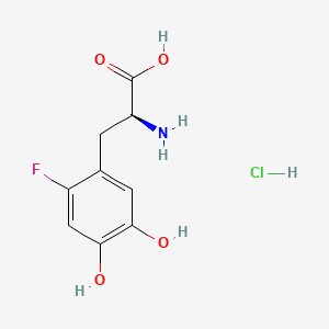 molecular formula C9H11ClFNO4 B586398 2-氟-5-羟基-L-酪氨酸盐酸盐 CAS No. 144334-59-8
