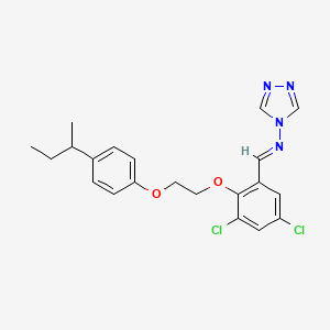 molecular formula C21H22Cl2N4O2 B5863981 N-{2-[2-(4-sec-butylphenoxy)ethoxy]-3,5-dichlorobenzylidene}-4H-1,2,4-triazol-4-amine 