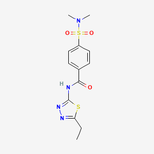 molecular formula C13H16N4O3S2 B5863988 4-[(dimethylamino)sulfonyl]-N-(5-ethyl-1,3,4-thiadiazol-2-yl)benzamide CAS No. 313648-57-6