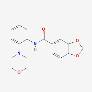 N-[2-(4-morpholinyl)phenyl]-1,3-benzodioxole-5-carboxamide