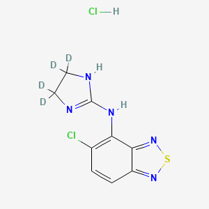 molecular formula C9H9Cl2N5S B586403 Tizanidine-d4 Hydrochloride CAS No. 1188263-51-5