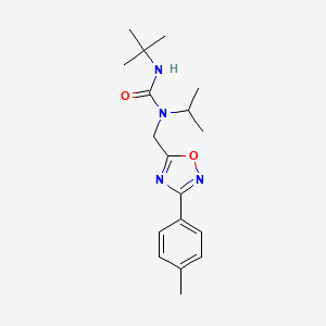 molecular formula C18H26N4O2 B5864049 N'-(tert-butyl)-N-isopropyl-N-{[3-(4-methylphenyl)-1,2,4-oxadiazol-5-yl]methyl}urea 