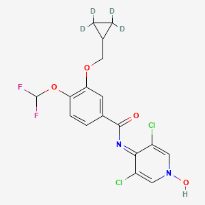 molecular formula C17H14Cl2F2N2O4 B586408 Roflumilast-d4 N-Oxide CAS No. 1794760-31-8