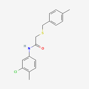 N-(3-chloro-4-methylphenyl)-2-[(4-methylbenzyl)thio]acetamide