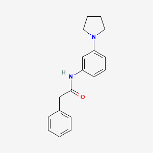 molecular formula C18H20N2O B5864098 2-phenyl-N-[3-(1-pyrrolidinyl)phenyl]acetamide 