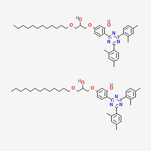 molecular formula C81H108N6O8 B586413 2-[4-[2-HYDROXY-3-TRIDECYL OXYPROPYL]OXY]-2-HYDROXYPHENYL]-4,6-BIS(2,4-DIMETHYLPHENYL)-1,3,5-TRIAZIN CAS No. 153519-44-9