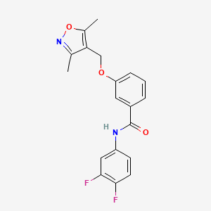 N-(3,4-difluorophenyl)-3-[(3,5-dimethyl-4-isoxazolyl)methoxy]benzamide