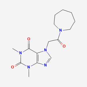 molecular formula C15H21N5O3 B5864132 7-[2-(1-azepanyl)-2-oxoethyl]-1,3-dimethyl-3,7-dihydro-1H-purine-2,6-dione 