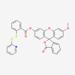 molecular formula C33H21NO6S2 B586417 (6'-Methoxy-3-oxospiro[2-benzofuran-1,9'-xanthene]-3'-yl) 2-(pyridin-2-yldisulfanyl)benzoate CAS No. 1352750-34-5