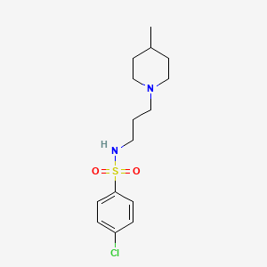 molecular formula C15H23ClN2O2S B5864192 4-chloro-N-[3-(4-methyl-1-piperidinyl)propyl]benzenesulfonamide 