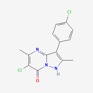 6-chloro-3-(4-chlorophenyl)-2,5-dimethylpyrazolo[1,5-a]pyrimidin-7(4H)-one