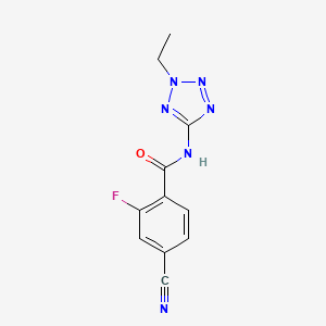 B5864260 Benzamide, 4-cyano-N-(2-ethyl-2H-tetrazol-5-yl)-2-fluoro- CAS No. 704875-40-1