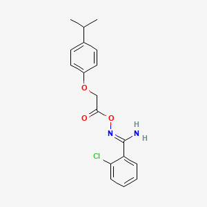 2-chloro-N'-{[(4-isopropylphenoxy)acetyl]oxy}benzenecarboximidamide