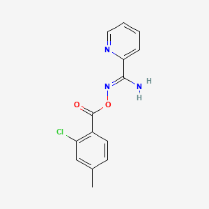 molecular formula C14H12ClN3O2 B5864279 N'-[(2-chloro-4-methylbenzoyl)oxy]-2-pyridinecarboximidamide 